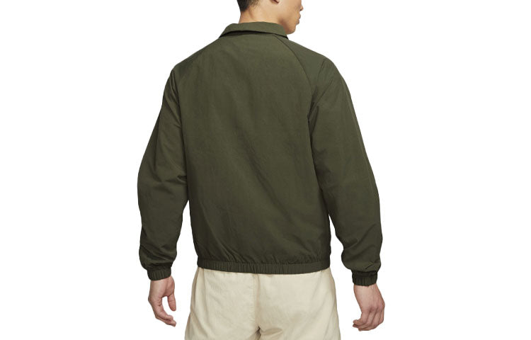 nithtke SB Skateboard Casual Sports Cargo Skateboard Woven Jacket Green CV4306-325