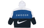 nithtke Sportswear Swoosh Contrast Color Stitching Sports hooded Woven Jacket Blue DJ8038-401