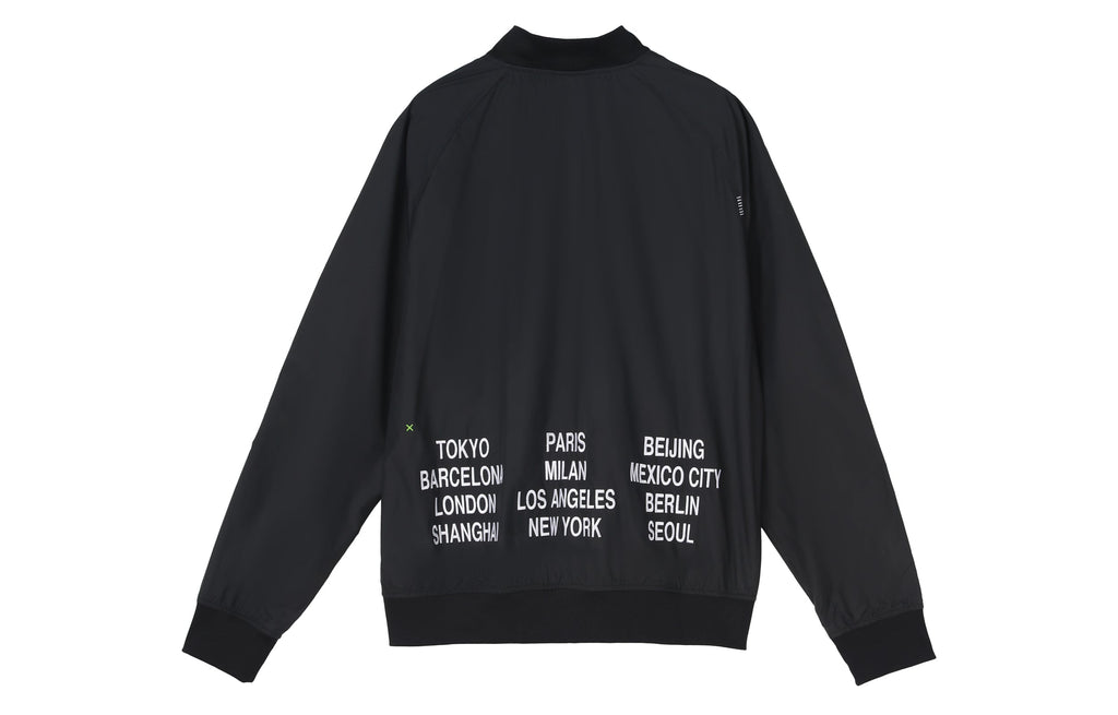 nithtke Alphabet Logo Printing Woven Casual Jacket Black DA0648-010