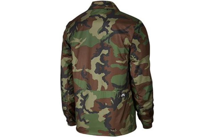 Men's nithtke Camouflage Logo Woven Jacket Autumn Military Green AT9913-222