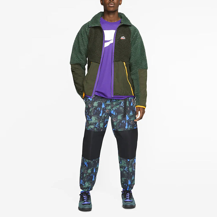 nithtke Unisex Sportswear Stand Collar Jacket Green BV3722-355