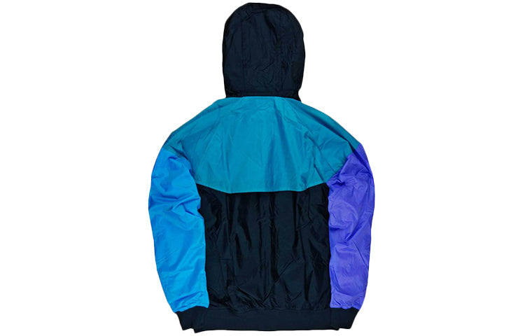 nithtke Colorblock Sports windbreaker Breathable Jacket Blue AR2192-012