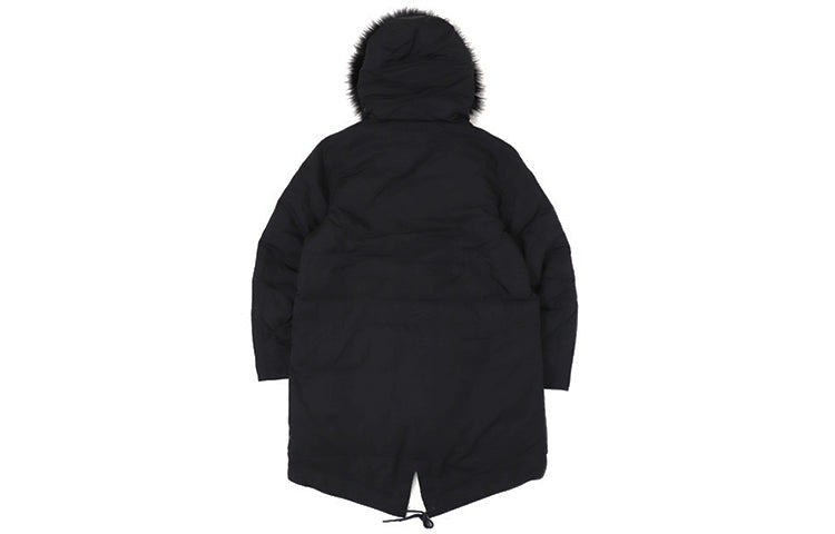 nithtke Sportswear Down Fill Stay Warm hooded mid-length Down Jacket Black BV4752-010