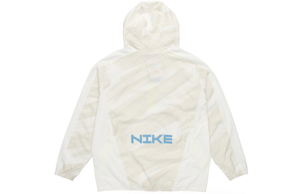 Men's nithtke Dri-fit Sport Clash Hooded Half Zipper Athleisure Casual Sports Pullover Jacket Autumn Creamy White DD1724-100