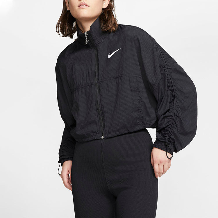 (WMNS) nithtke Swoosh Woven Jacket 'Navy White' CJ3774-010