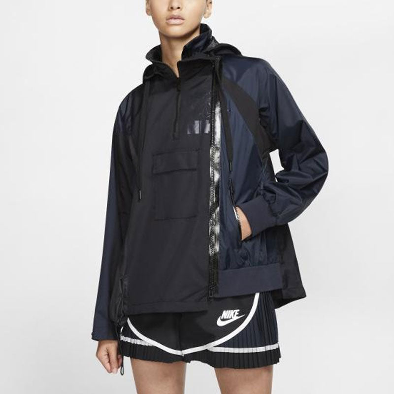(WMNS) nithtke x Sacai Double-Zip Jacket 'Black/Dark Obsidian' CD6297-010