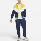nithtke Sportswear Windrunner Colorblock Casual hooded track Jacket Yellow DC4113-714