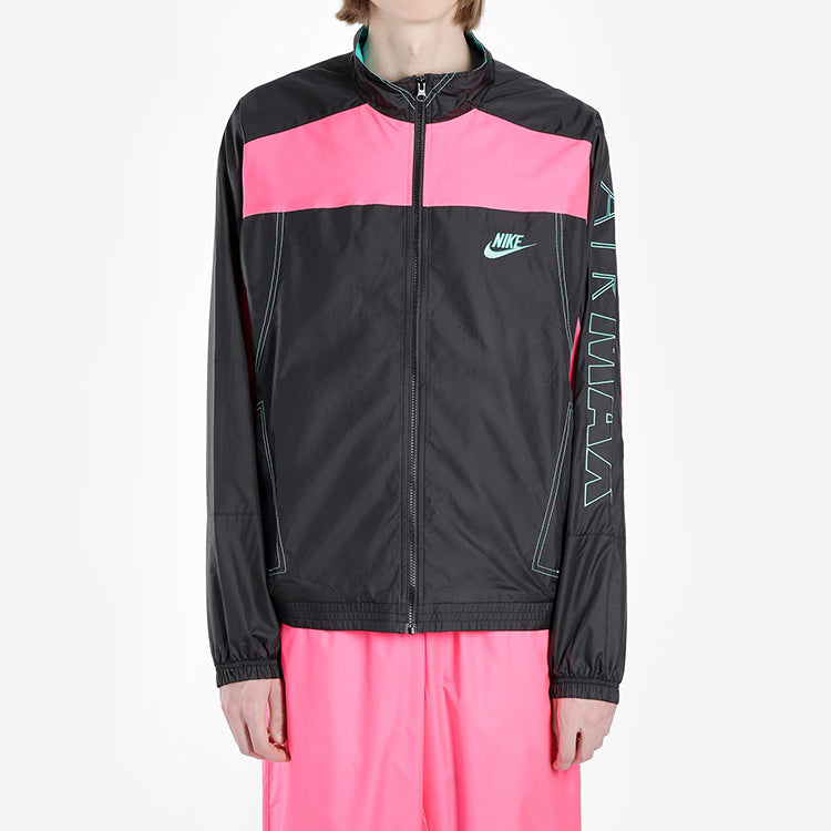 nithtke x Atmos NRG Vintage Patchwork Track Jacket 'Black/Hyper Pink/Hyper Jade' CD6132-011