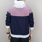 nithtke Windrunner Mens Windbreaker Hoodie 'Pink White' 727325-103