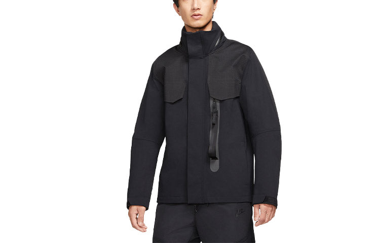 Men's nithtke Sportswear Tech Pack Sports Storage Simple Hooded Jacket Black CZ9310-010