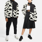 nithtke Colorblock Stand Collar Long Sleeves Jacket White DD6633-010