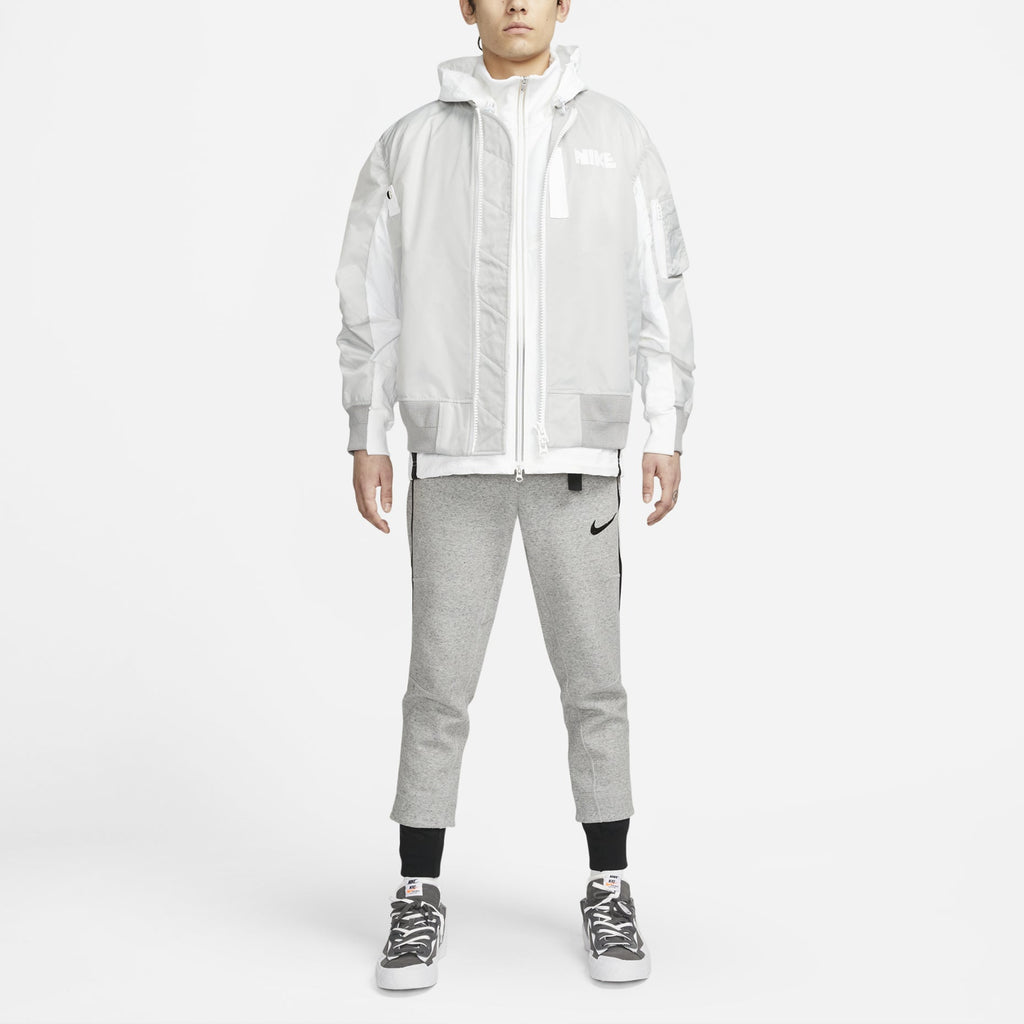 nithtke x Sacai Crossover Double Layer Sports Hooded Jacket Asia Edition Gray CZ4697-097