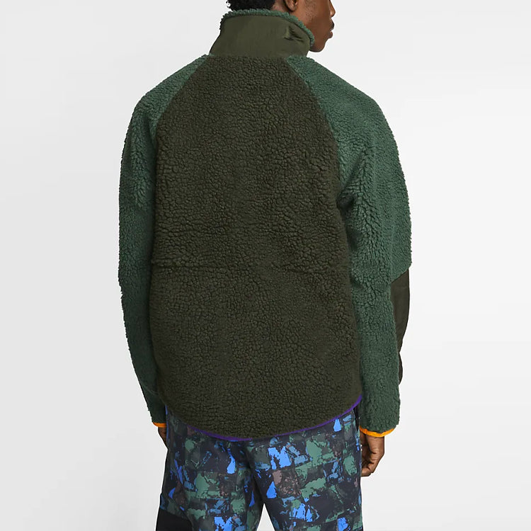 nithtke Unisex Sportswear Stand Collar Jacket Green BV3722-355