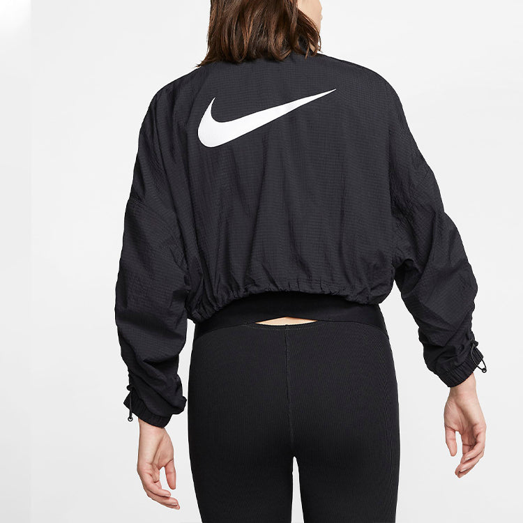 (WMNS) nithtke Swoosh Woven Jacket 'Navy White' CJ3774-010