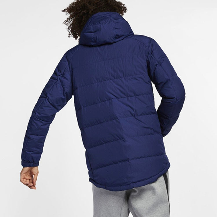nithtke Outdoor Windproof Stay Warm Casual hooded down Jacket Navy Blue Dark blue AJ7947-429