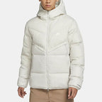 nithtke Plaid Splicing Sports Stay Warm hooded down Jacket White DD6964-072