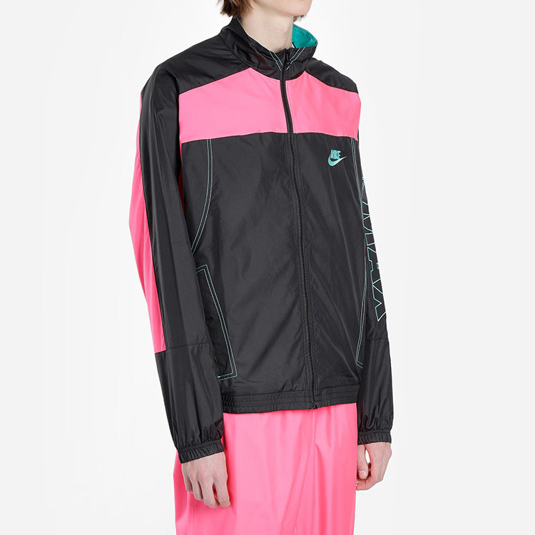 nithtke x Atmos NRG Vintage Patchwork Track Jacket 'Black/Hyper Pink/Hyper Jade' CD6132-011