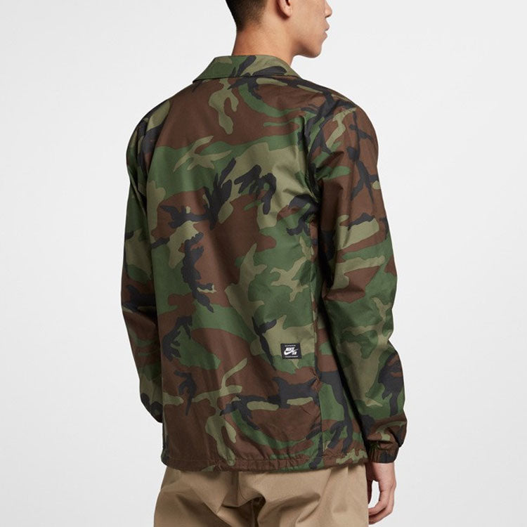 Men's nithtke Camouflage Logo Woven Jacket Autumn Military Green AT9913-222