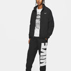 nithtke Back Contrasting Colors Large Logo Basketball Sports Jacket Black CW7348-010