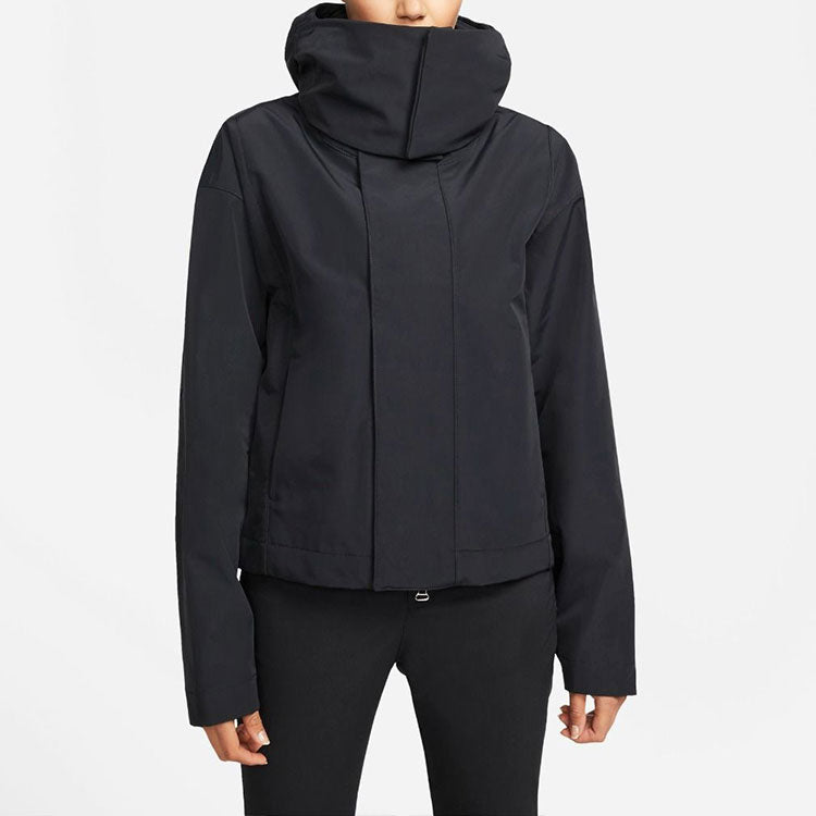 Men's nithtke x MMW Crossover Solid Color Short Hooded Jacket Autumn Black DD9430-010