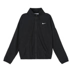 nithtke Back Contrasting Colors Large Logo Basketball Sports Jacket Black CW7348-010