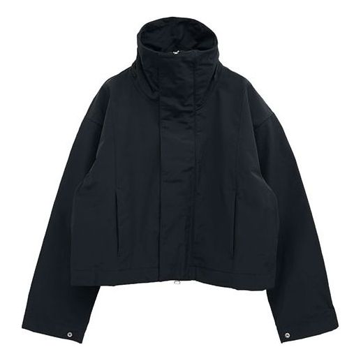 Men's nithtke x MMW Crossover Solid Color Short Hooded Jacket Autumn Black DD9430-010