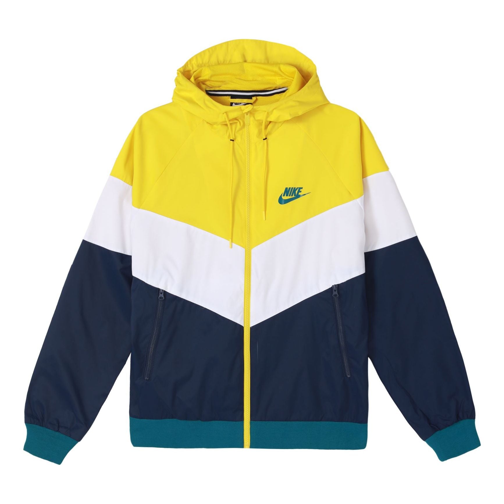nithtke Sportswear Windrunner Colorblock Casual hooded track Jacket Yellow DC4113-714