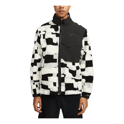 nithtke Colorblock Stand Collar Long Sleeves Jacket White DD6633-010