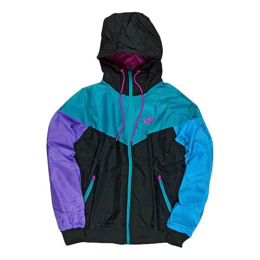 nithtke Colorblock Sports windbreaker Breathable Jacket Blue AR2192-012
