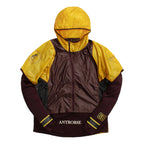 Men's nithtke Colorblock Outdoor Sports Hooded Jacket Autumn Brown 'Gold Dart Deep Burgundy Dk Smoke' BQ3249-711