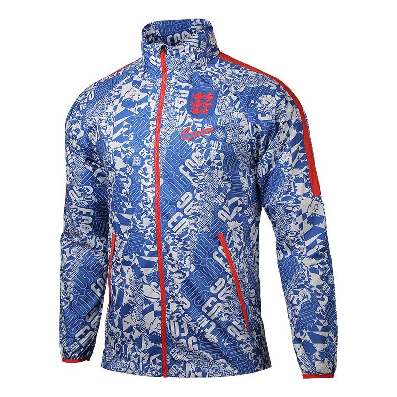 nithtke England Sports Training Football Jacket Men's Royal Blue CN7067-100
